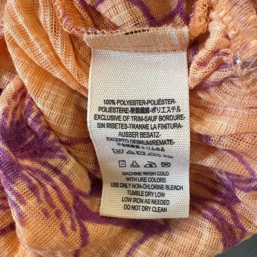 Small Free People Coral Floral One Dance Blouse - Picture 9 of 9